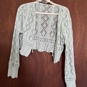 Elegant Women's Knit Sweater - Light Green